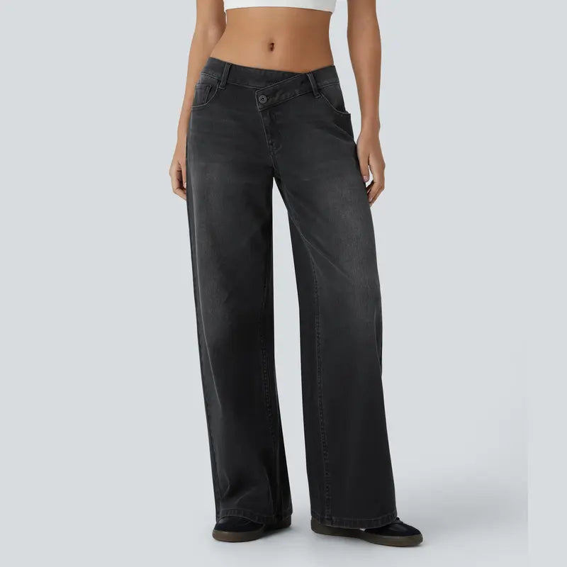 Low Rise Baggy Wide Leg Casual Jeans