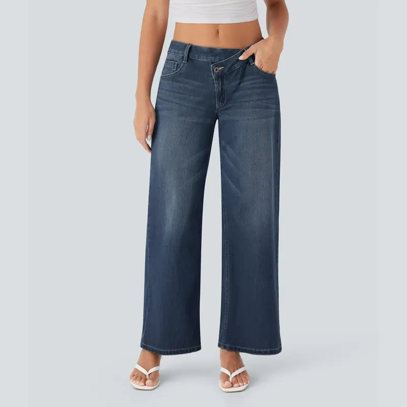 Low Rise Baggy Wide Leg Casual Jeans