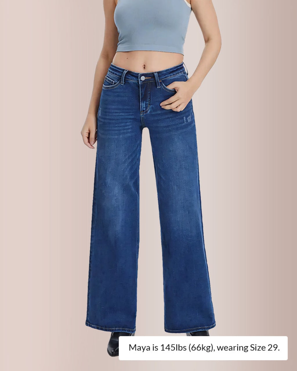 Mid-low Rise Baggy Jeans